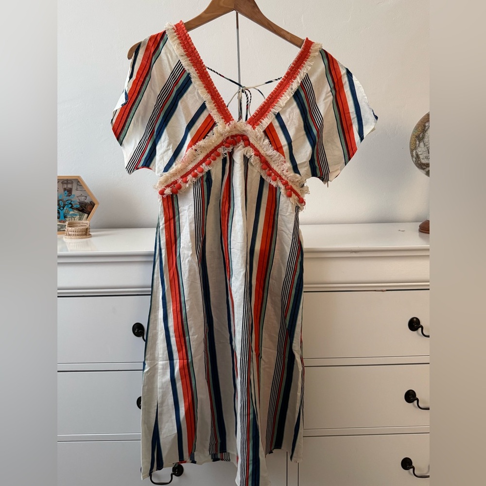 NWT Moon River - Anthropology Stripped Midi Dress Size XS